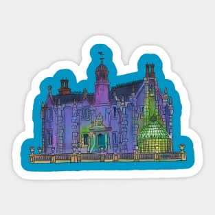 Halloween Haunted Mansion Sticker